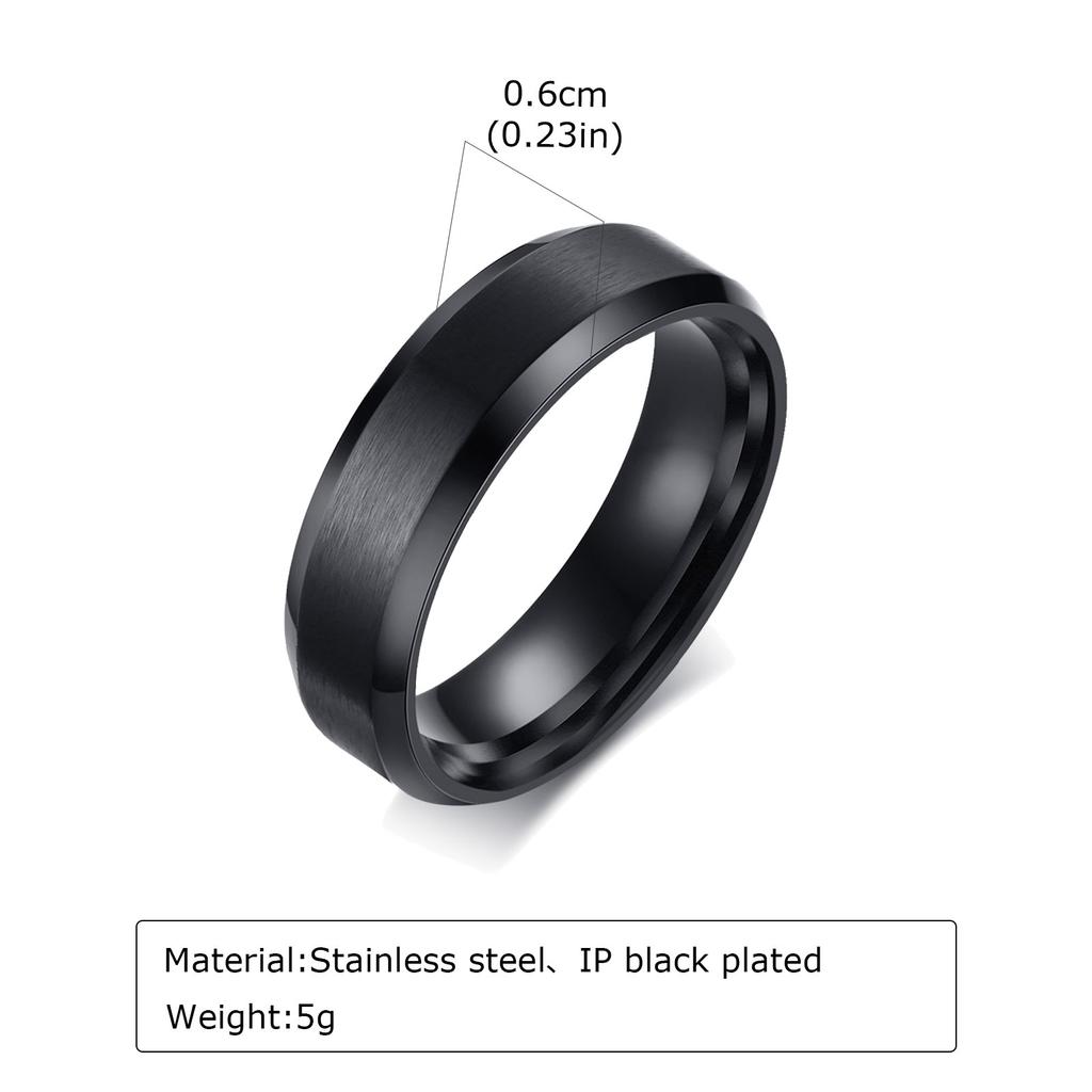 6mm 8mm Stainless Steel Rings Gold Color Brushed Surface Wedding Ring for Men Women Couple Engagement Finger Jewelry Gifts