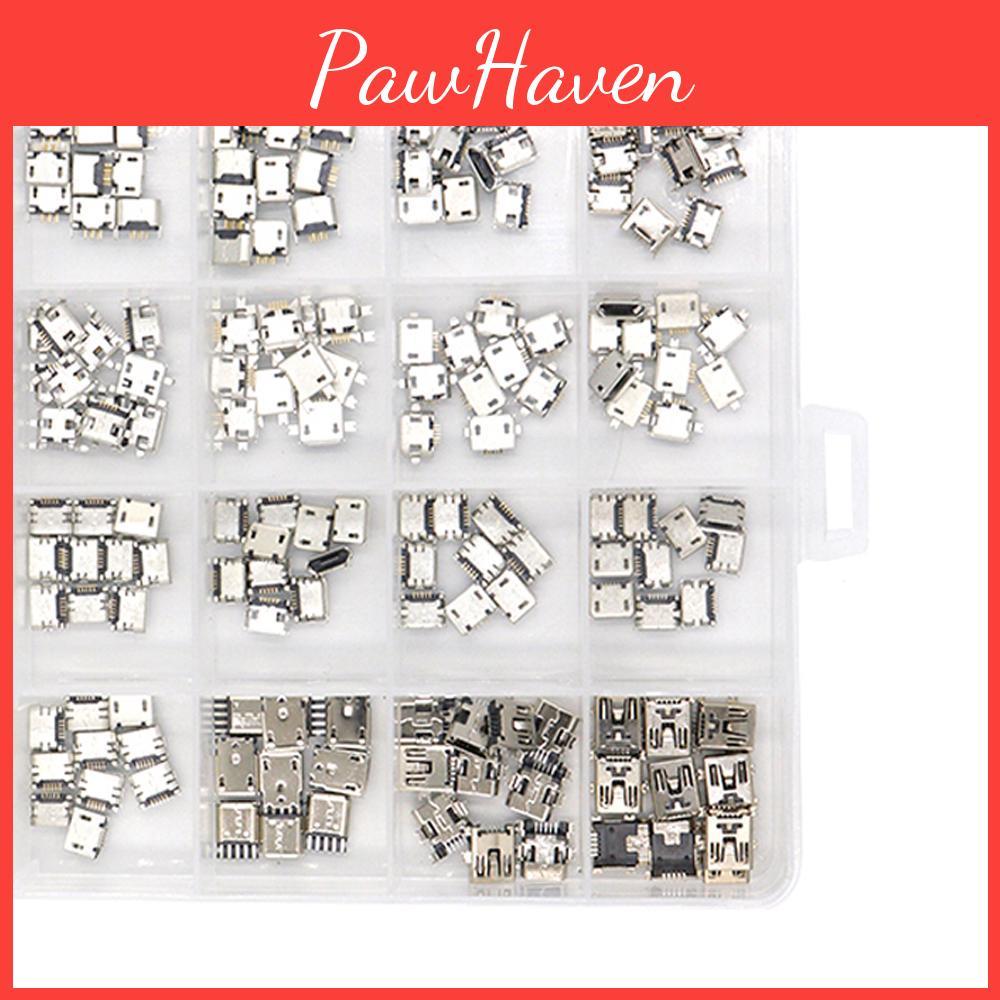 Connector Multispecification Pin Usb Micro Charge Female Smt Socket Jack Set