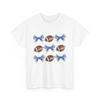 Coquette Football Bow Football Mom Game Day Women Girls Kids T-Shirt