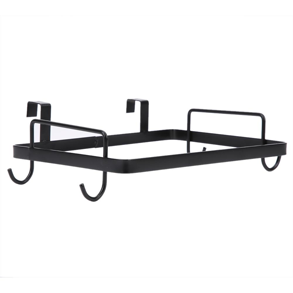 

Household Hanging Iron Garbage Bag Rack Stand Bracket Trash Storage Holder Kitchen AccessoryBlack чёрный