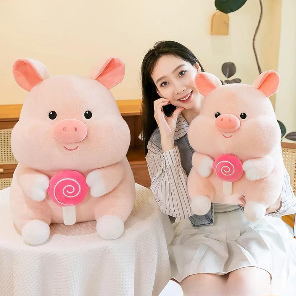 Neues Candy Pig Plüschtier Schlafkissen Puppe Weiche Stoffpuppe Festivalgeschenke für Kinder Cartoon Stofftier Spielzeug