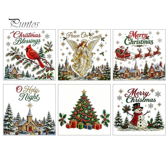 Seasonal Glass Stickers Christmas Window Clings, Removable PVC Decals, Snowy Festive Holiday Wall Decorations for Party Home And Store Bedroom