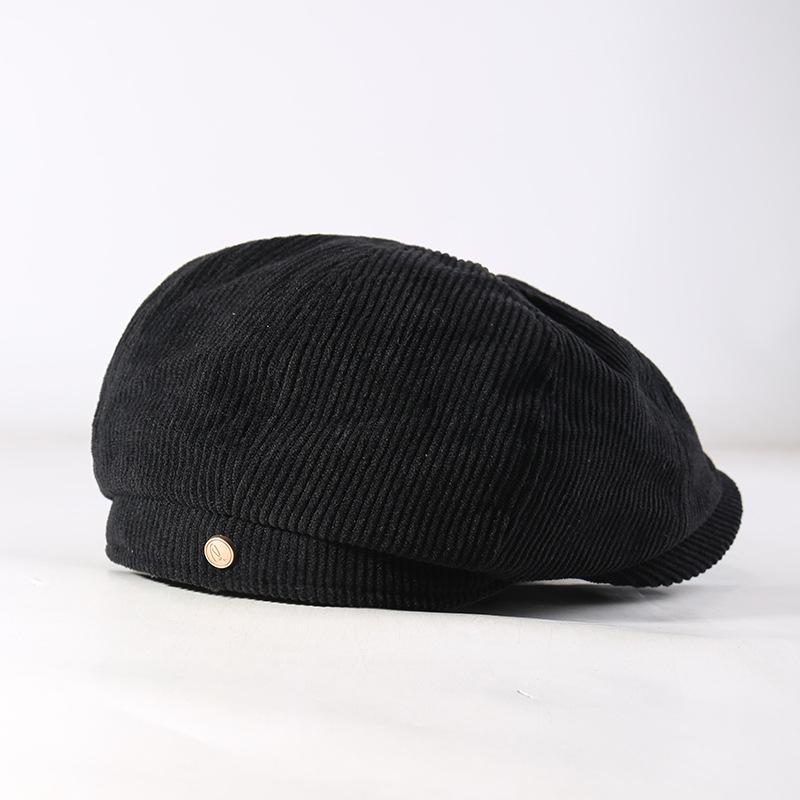 

Осенне-зимняя новая восьмиугольная шляпа из вельвета для женщин, берет в британском стиле, ретро, на все случаи жизни, маленькая шляпа для мужчин, трендовая M（56-58cm）