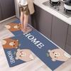 Kitchen Floor Carpet Living Room Entrance Door Mat Non-slip and Washable Kitchen Mat Hallway Rug Absorbent Carpet for Bathroom