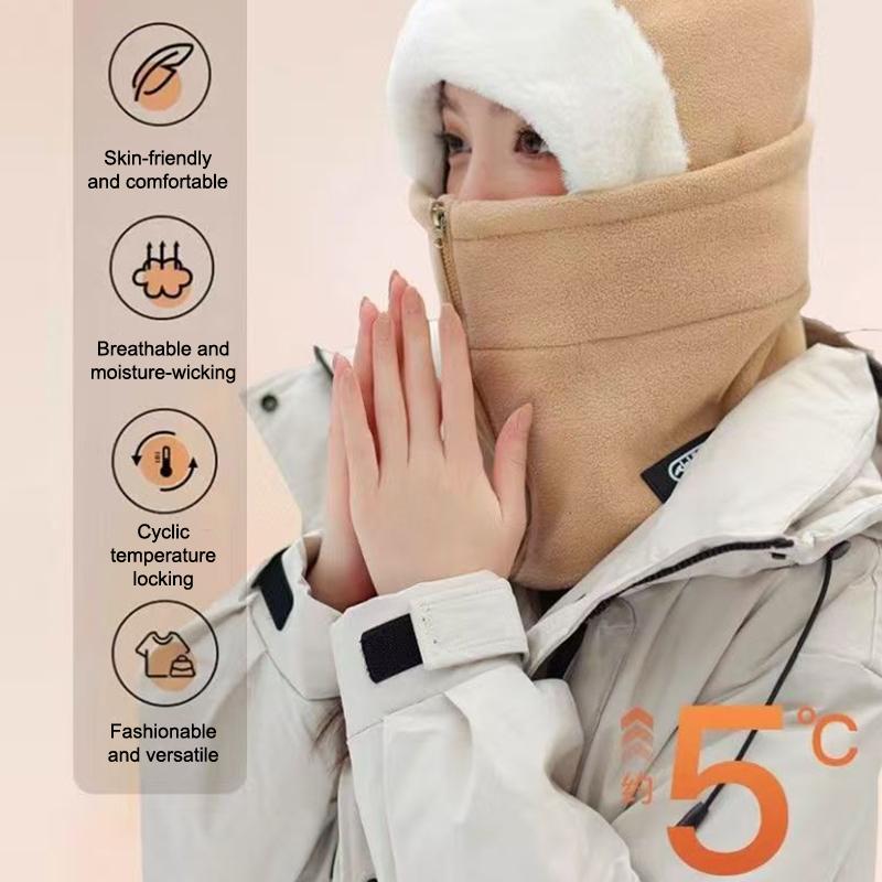 Winter Hat For Men And Women Windproof Ear Protection Neck Gaiter Thickened Cycling Mask Warm And Protective Outdoor Face Cover