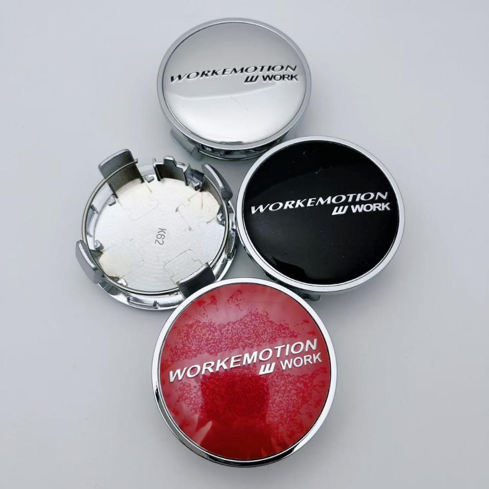 4pcs 62MM Car Wheel Center Caps With W Work Emotion Logo Emblem Badge Rims Dust Cover Wheel Hubcap for Toyota Car Accessories