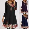 Lente Dames Modieuze Chiffon Bedrukt Losse Oversized Casual Jurken