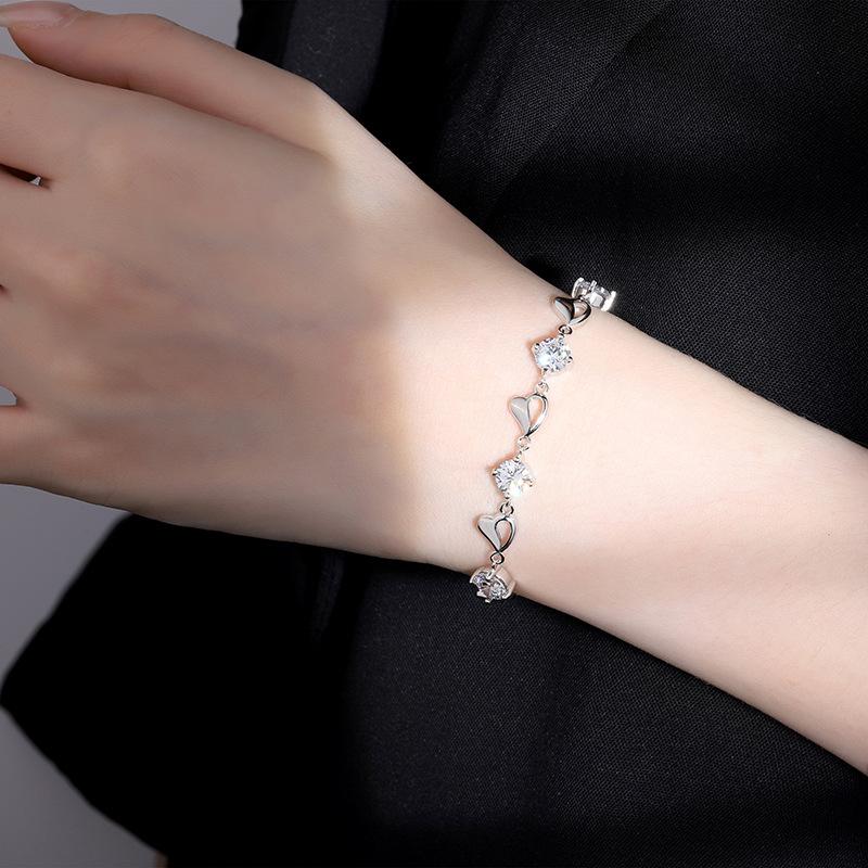 Sale at a loss, supply Internet celebrity handmade heart bracelet multi-color versatile new women's style