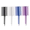 Fishbone Art Highlighting Comb Three-Sided Pointed Tooth Hair Dye Brush Comb