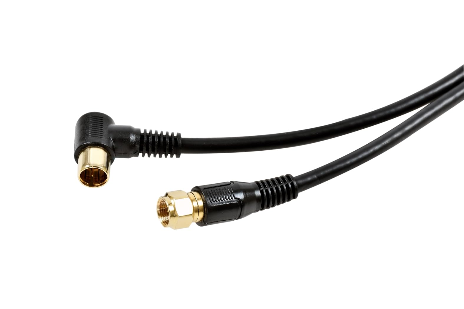 

TV connection cable S4C 5m L type plug straight screw type plug black N-CAT - NC4GLF5B-PP чорний