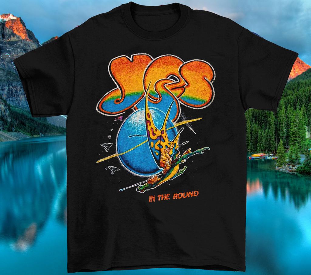 Heet! Ja Band In The Round Katoen Zwart T-shirt Voor Mannen JU151