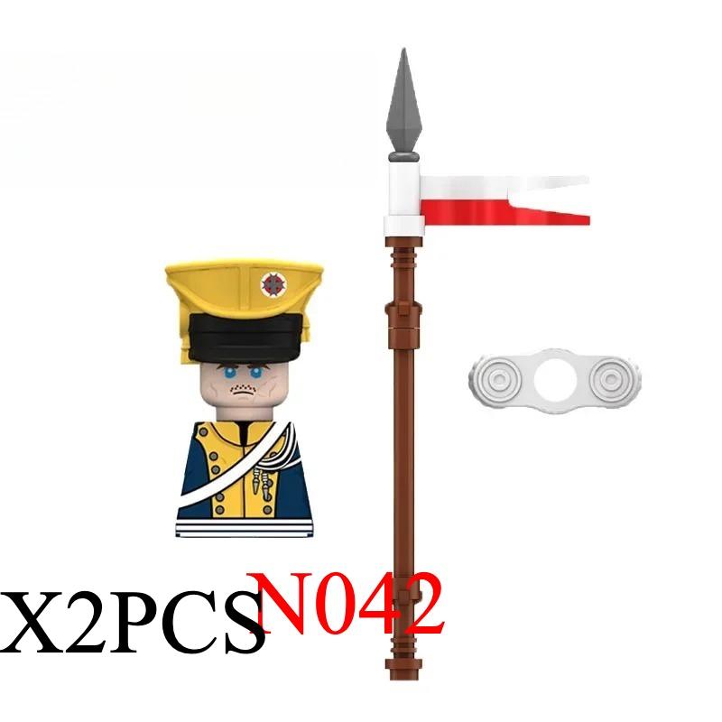 Medieval Napoleonic War Soldiers Figures Military MOC Building Block Knights British French Fusilier Rifles Weapon Kids Toy B08