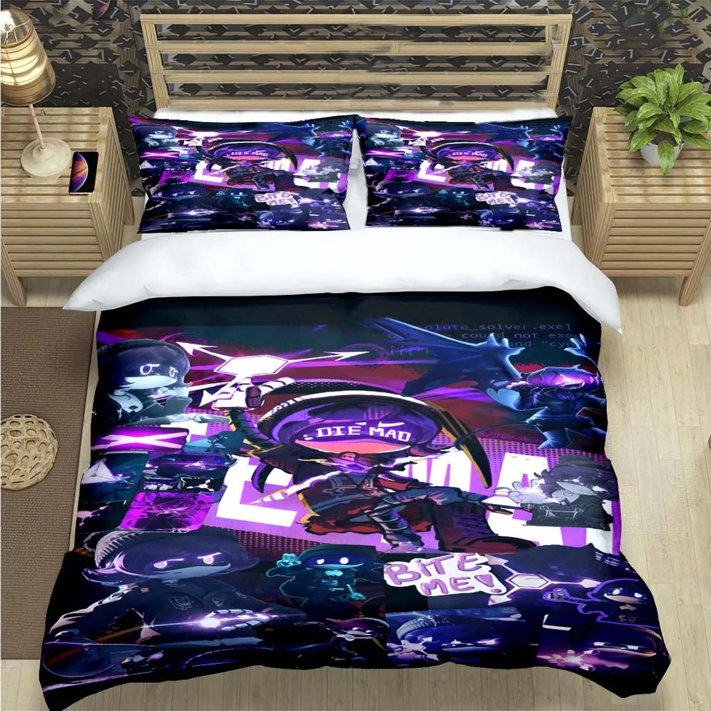 Comforter Fashion Cartoon Murder Drone Print Bedding Set Comforter Bed Youth Kids Girl Boys Luxury Birthday Gift