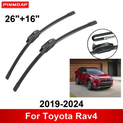 Wycieraczka samochodowa do Toyota Rav4 2019-2024 26" + 16" Przednie Tylne Pióra Wycieraczek Szczotki Guma Akcesoria 2019 2020 2021 2022 2023 2024