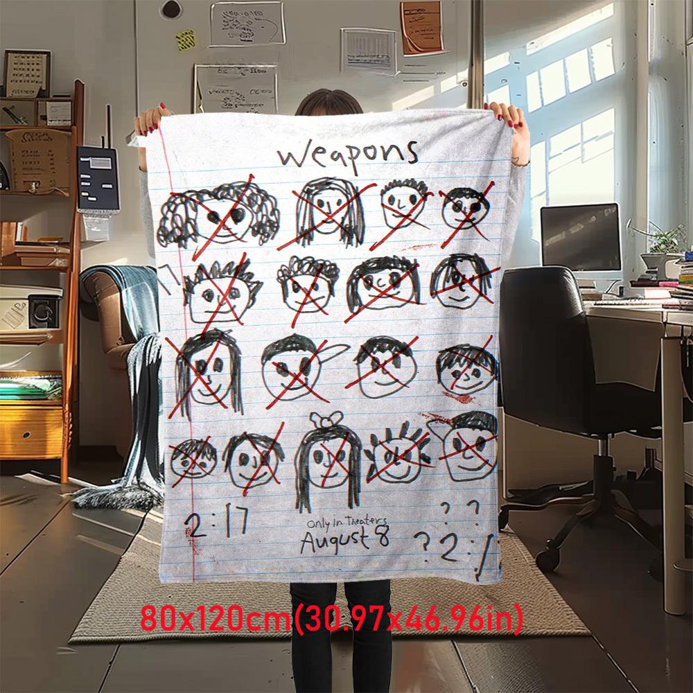 

1Pc Weapons Print Flannel Blanket, High quality Digital Printing, Comfortable for All Seasons, Home DecorGifts821051 80x120cm