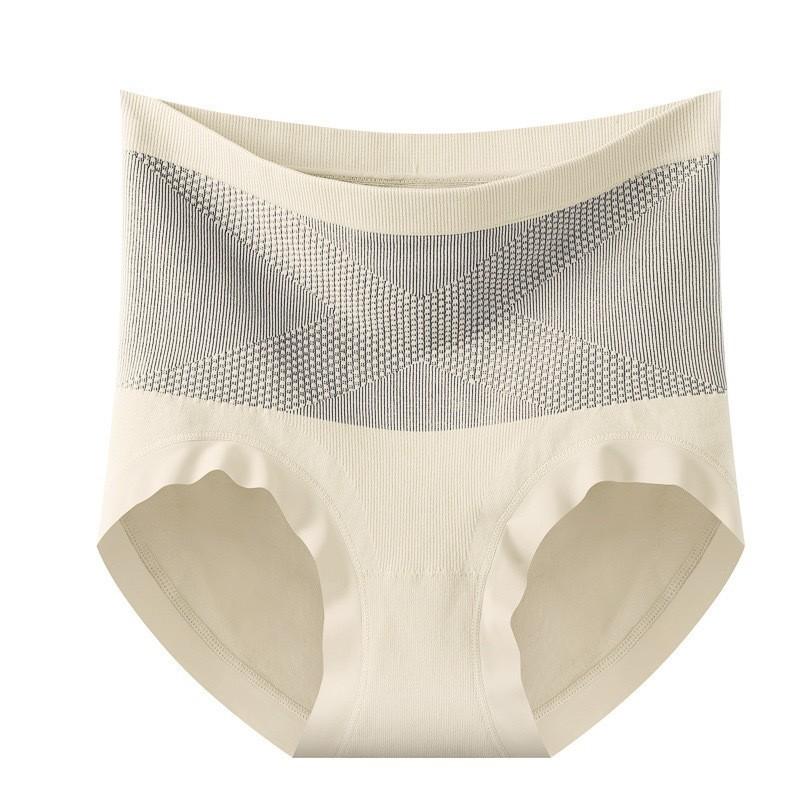 

[X Black Bandage] Бесшовные трусики с высокой талией и подтяжкой живота, шелковые трусики с промежностью для женщин, застежка на талии, утягивающие живот, женские трусики Large size [135-80kg]