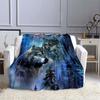3D  Wolf  Blanket Sofa  Blankets for Beds Super Soft Warm Blanket Cover Flannel Throw Blanket Portable Travel Throw Blanket