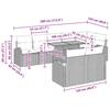 Garden Sofa Set with Storage 9 pcs Black Poly Rattan