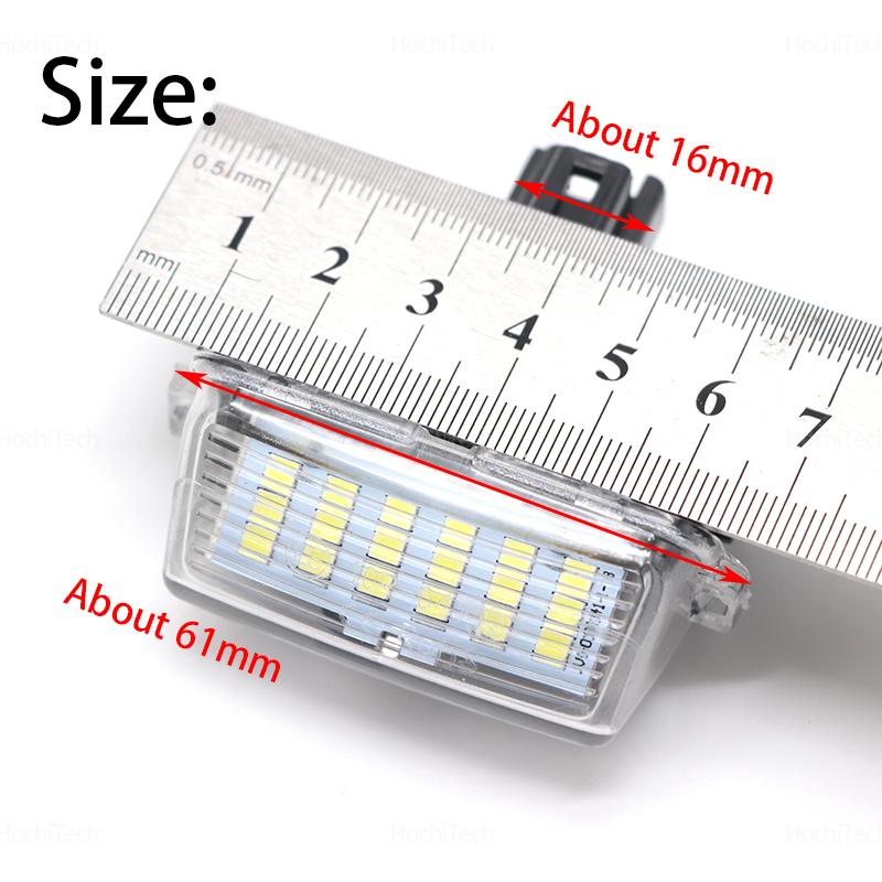 Canbus White For Toyota Yaris/Vitz Camry Corolla Prius C Ractis Verso S LED Number License Plate Light 12V SMD Number Lamp For License Plate Lights 2