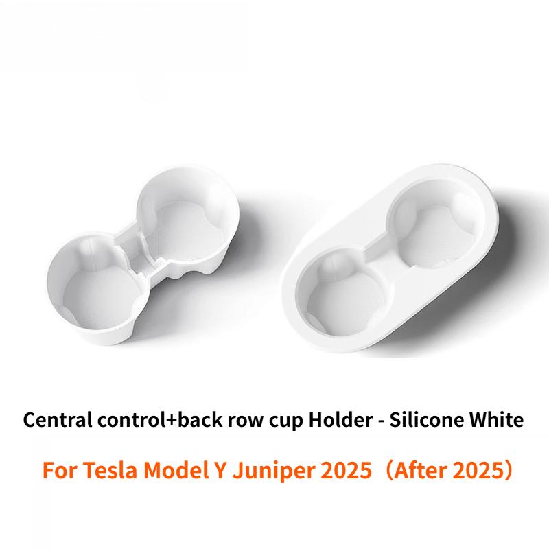 For Tesla Model Y Juniper 2025 Center Console Storage Organizer Box Tray Armrest Hidden Box Cup Holder New Model 3 Highland 2024