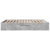 Bed Frame Concrete Grey 150 x 200 cm Engineered Wood