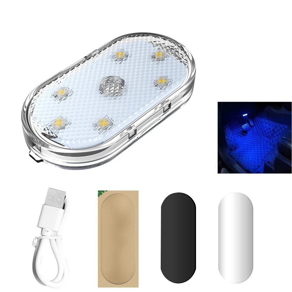 Car LED Touch Reading Light Wireless Interior Atmosphere Light Auto Roof Ceiling Lamps for Door Foot Trunk Storage Box