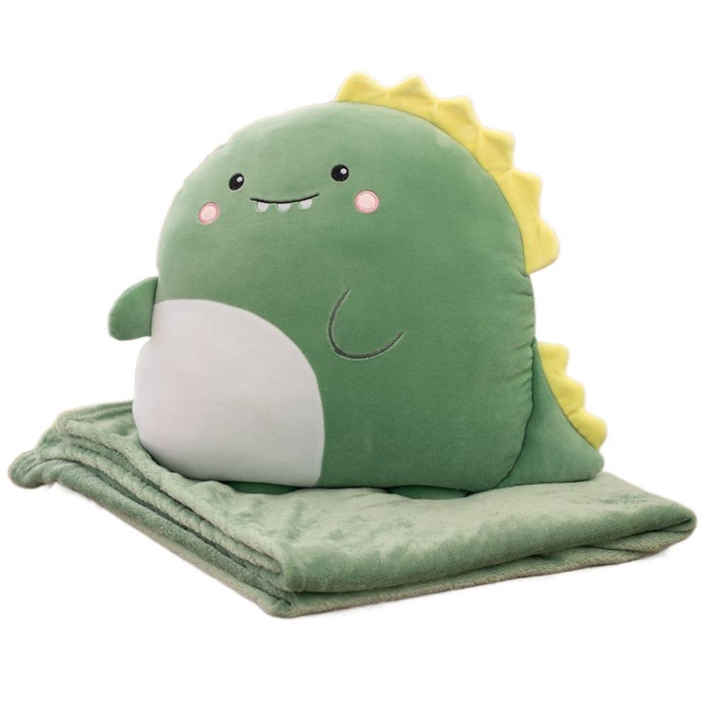 Multfunctional Flannel Cartoon Pillow Quilt Soft Storage Design Animal Pillow Blanket Stuffed Comfortable Sofa Blanket Car