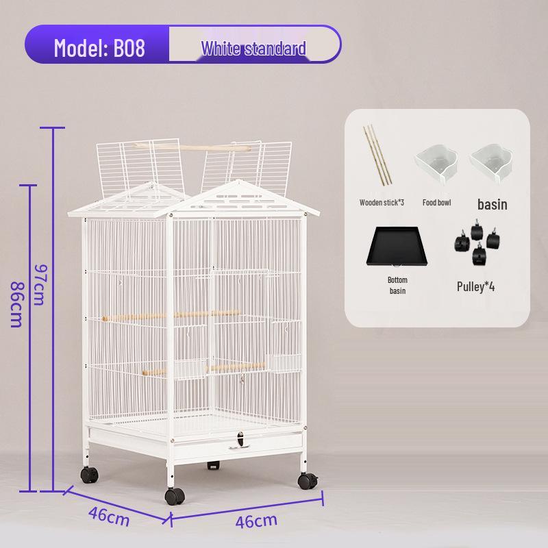 

Многофункциональная высококлассная вилла для попугаев корелл и волнистых попугайчиков 46x46x93cm