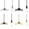 2pcs/set Exquisite Frosted Light Bulb Fan Pull Chains Convenient Fan & Light Bulb Pull Chain Durable for Fans & Lights