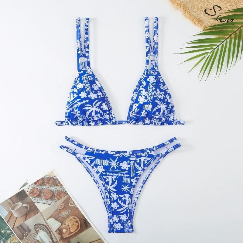 Swimsuit sexy shoulder strap three-point bikini swimsuit female bikini