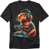 Popfunk Happy Capybara Gaming T Shirt – Funny Gamer Animal Tee for Men or Women, Unisex Adult