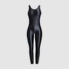 Glossy Elastic Bodysuit with Ankle-Length Leggings for Gymnastics, Yoga, and Bodybuilding