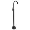 Freestanding Bathtub Faucet European Style Brass Stainless Steel Without Hole Floor Stand Tap for Column Type Basin