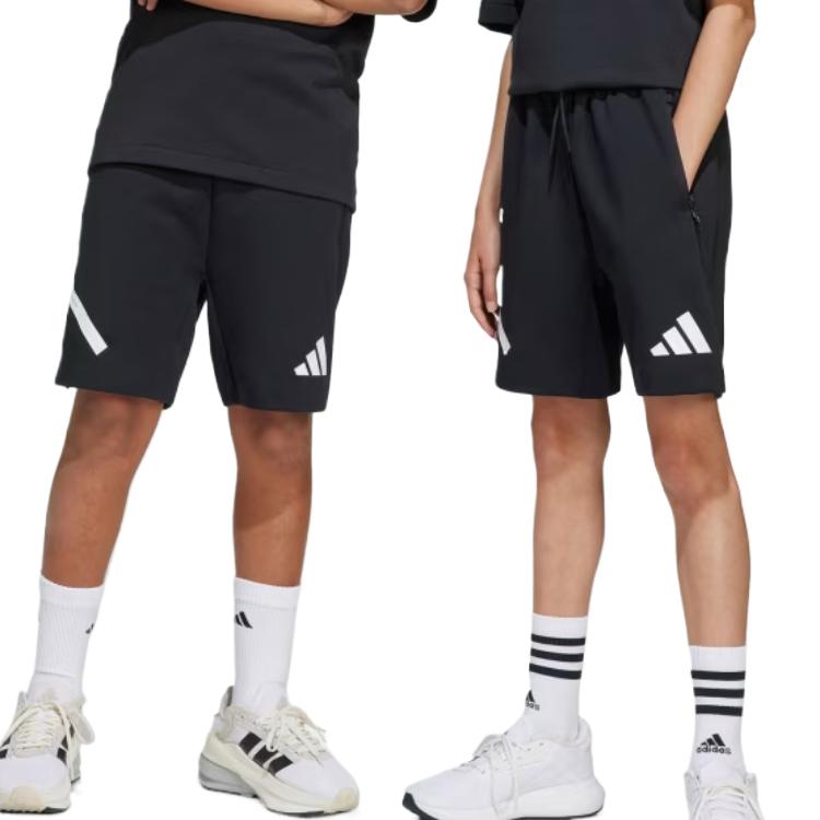 Adidas Stylish Simple Comfortable Shorts Kids Shorts Black White JD0010