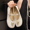 Fashion Elegant Shoes Woman 2025 Soft Autumn Pearl Decorateion Female Footwear New Fall Beading Comfortable Boat Dress Summer Mary