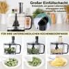 Black/Silver Food Processor, 6-in-1 Food Processor and Blender Multifunctional for Chopping,Slicing,Shredding and Kneading Dough