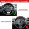 Car Braid Steering Wheel Cover For BMW 1 2 3 Series F20 F21 F22 F30 F34 F36 Black - Red Blue Line Perforated Microfiber Leather