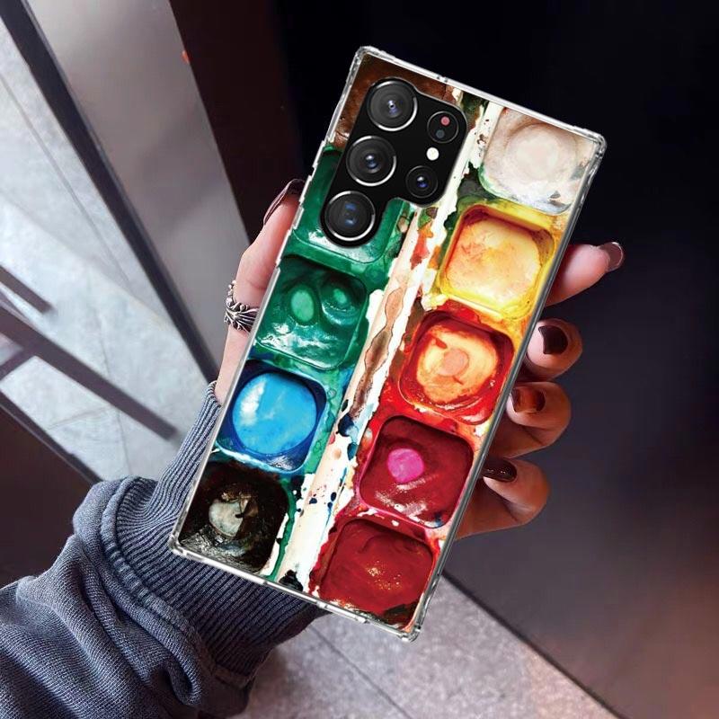 Watercolors Set Paint Palette Painting Box Phone Case For Samsung Galaxy S23 S24 S25 Edge S26 Ultra S22 + S21 Plus S20 FE Cover