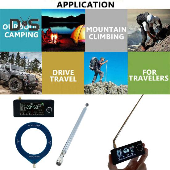 0,5–108 MHz tragbares Mini-Radio, wiederaufladbar, Taschenformat, 1,9-Zoll-IPS-Bildschirm, Allband-Radioempfänger, HF/SW/MW/VHF-Radio