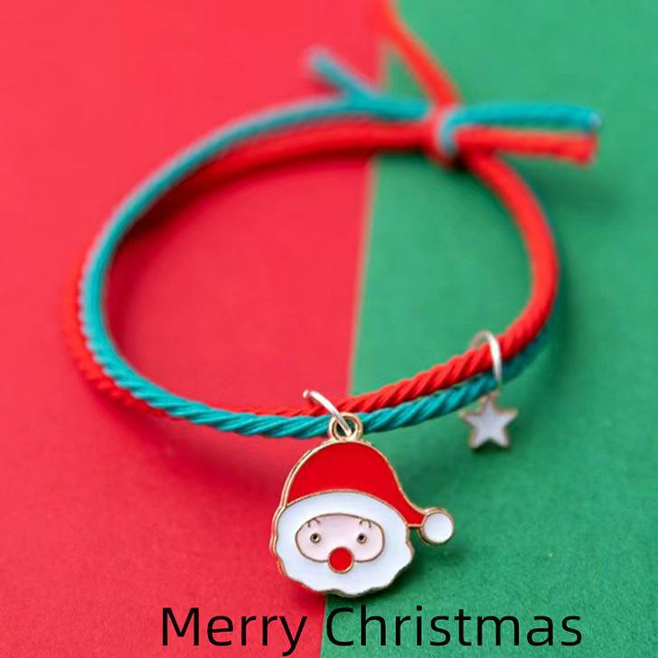 European-American Cross-Border Christmas Bracelet & Scrunchie Set