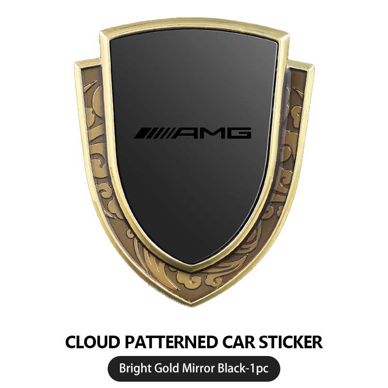 

For AMG Car Body Creativity Stickers Aluminum Alloy Window Decal Decoration Accesories Mercedes Benz B-CLASS C-CLASS GLC GLE GLK
