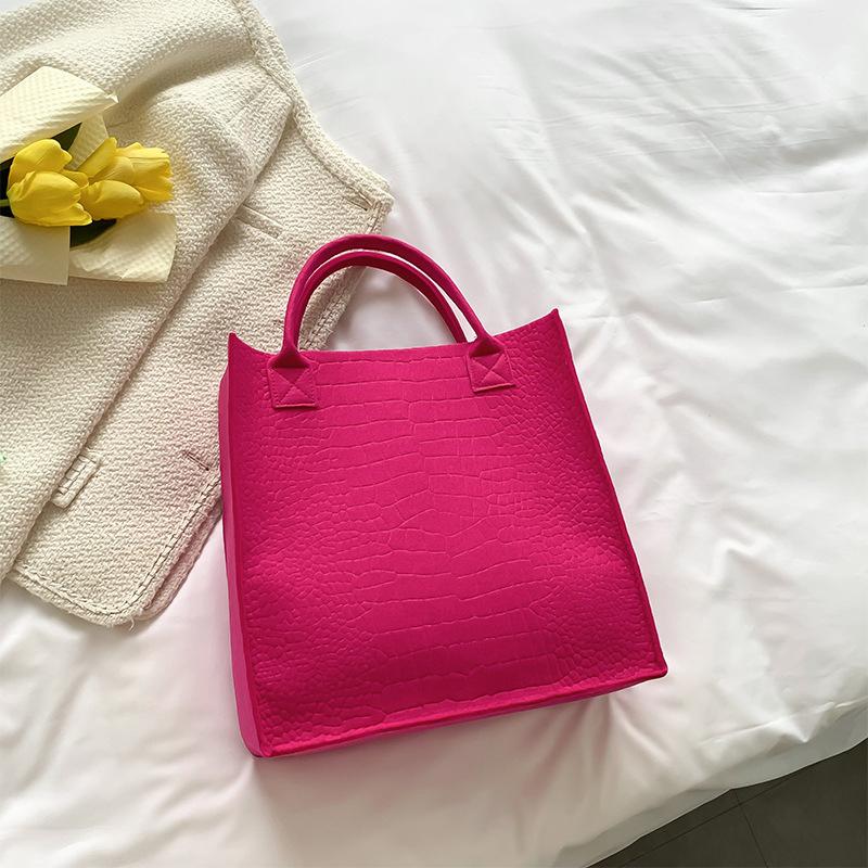 

Большая вместимость сумки-тоут для шоппинга, женская сумка через плечо, женская повседневная женская сумка для путешествий, набор книг 31x12x31cm ярко-розовый