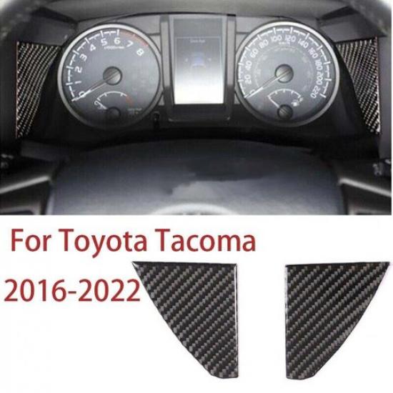 Real Carbon Fiber Dashboard Both Sides Panel Trim For Toyota Tacoma 2016- 2*