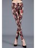 2023 Trendy Floral Print Slim Fit Milk Silk Leggings for Women - Plus Size, Elastic, Outerwear
