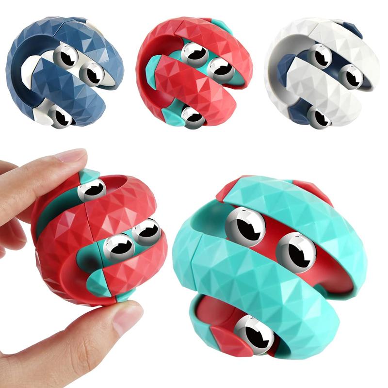 Kids Childrens Decompression Orbit Ball Fidget Decompression Track Pinball Finger Spinner EDC Gadgets For ADHD And Anxiety Adults