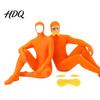 Kosinio vakarėlio kostiumas Atviras veidas Helovino kostiumas Unisex Viso kūno oranžinis kombinezonas