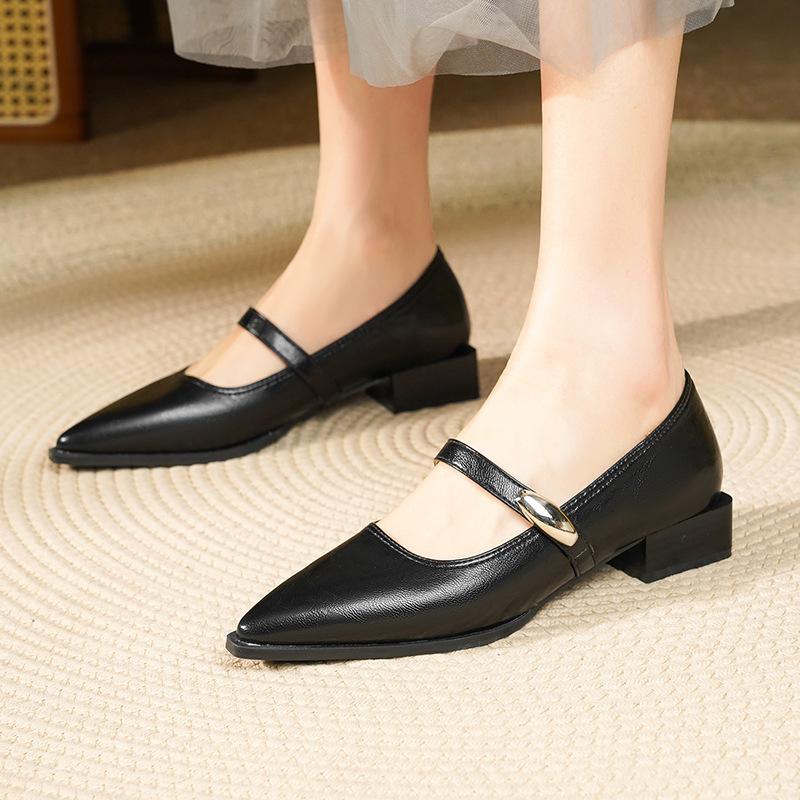 Pointed Retro High-heeled Single Shoes Women's Summer Spring New Comfortable Simple Shoes Flight Attendant Temperament Elegant Women's Shoes