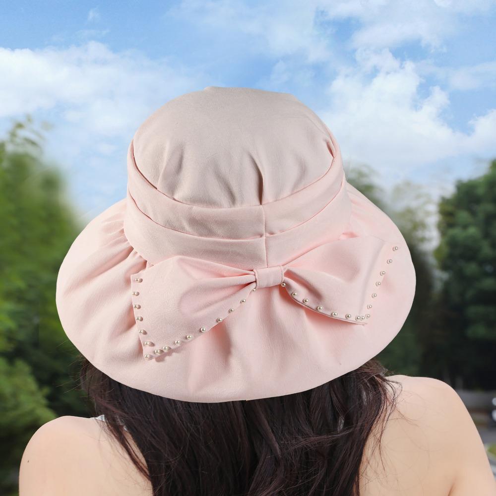 New Bucket Hat Women's Summer Sun Hat Elegant Fashion Sun Hat Outdoor Travel Beach Hat Bow