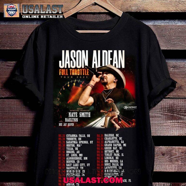 Jason Aldean Full Throttle Tour 2026 T-Shirt Unisex S-5XL Multicolore Regalo per Fan Sh