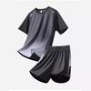 Ice Silk Quick-Dry Sports Suit: Unisex Short-Sleeve & Shorts for Summer Fitness & Outdoor Running